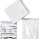HUAPRINT 12 Pack Extra Small White Gift Bags,4x2.75x4.5 inch Tiny Mini Paper Bags with Handles Bulk For Party Favors,Presents,Birthday, Weddings,Baby Showers,Business,Shopping