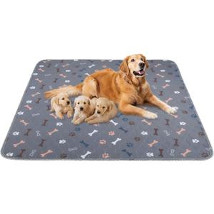 Washable Pee Pads for Dogs, 4 Pack Reusable Puppy Training Pads, Durable and Absorbent Whelping Pads, Waterproof Pet Training Pads Gray