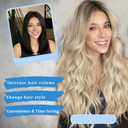 Blonde Wig for Women Long Wavy Blonde Wig Middle Part 26 Inch Wigs Heat Resistant Synthetic Wig for Daily Use