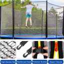 Aodaer Trampoline Net Replacement with Sprinkler 14Ft Safety Enclosure Net Weather Resistant Round Frame Trampoline Net for Round Frame Trampoline