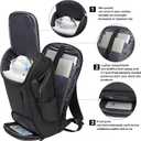 BANGE Business Laptop Smart backpack Can Hold 15.6 Inch Laptop Commute Backpack Carry on bag for men and women (Black), Large