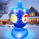 [ Spinning Top Dreidel ] 6Ft Lighted Hanukkah Inflatable Dreidel with Built-in 4 LED Lights,Chanukah Yard Decor for Outdoor Lawn Garden Home Indoor Holiday Party