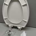 Bemis 7300SLEC Slow Close Toilet Seat, Easy Clean Hinges and Durable Plastic Seat, Made in USA, Elongated, White
