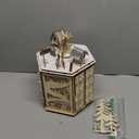 Clever Creations Wooden Christmas Advent Calendar, Countdown to Christmas, LED Holiday Decoration, Battery, Round Village
