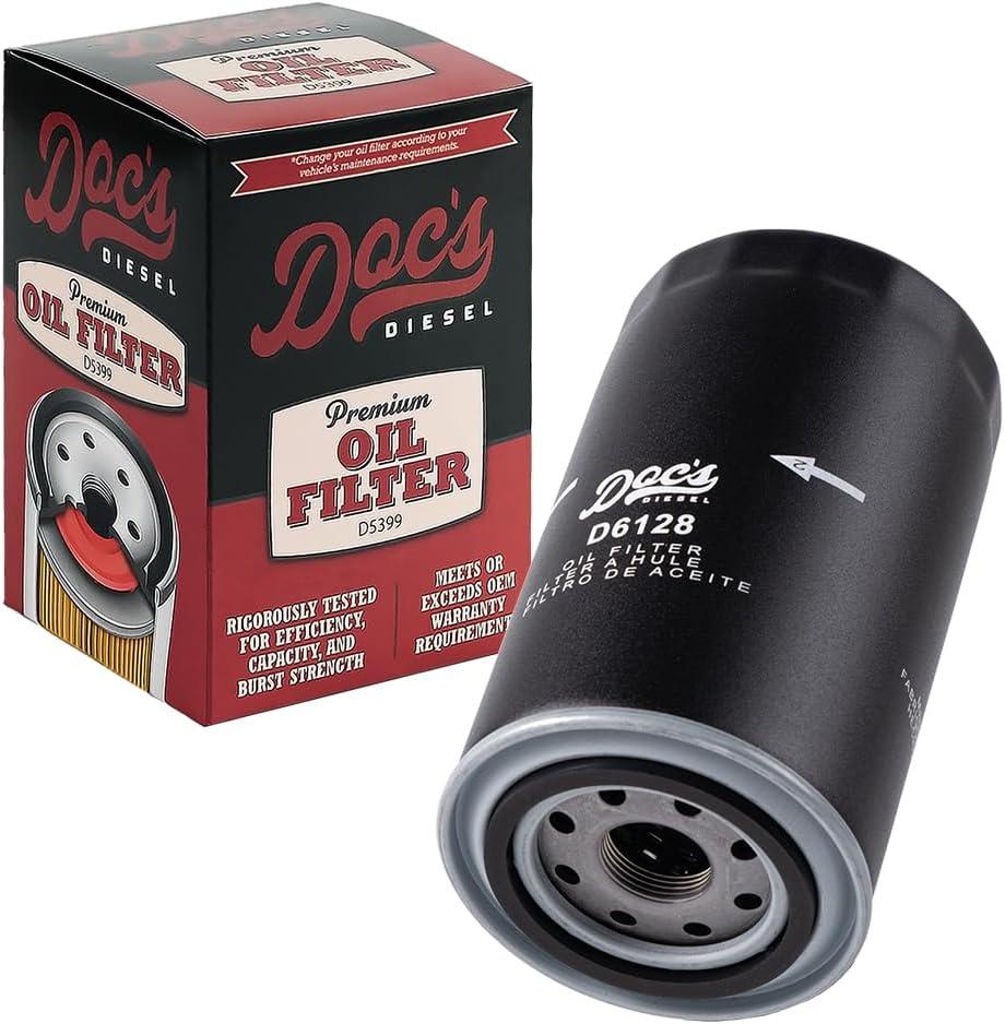 Doc's Diesel Oil Filter D6128 | Compatible with Ford 6.7L Powerstroke F250, F350, F450, F550 2011+, Ford 6.7L Powerstroke F650, F750 2017+ | Replaces FL2051