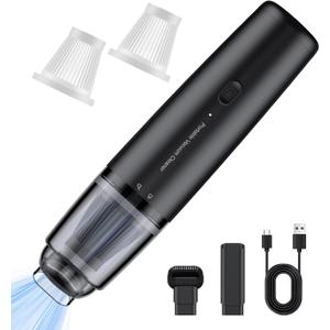 Car Handheld Vacuum Cordless 13000 PA Suction Power, Portable Mini Vacuum Cleaner for Car Home Office and Pet Hair, Black