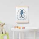 PaJiaNi Whale Shark Christian Nursery Wall Art Decor for Boys Room, Ocean Whale Scripture Bible Wall Art, Christian Decor Poster for Nursery Kids Room Classroom,12x16 Inch