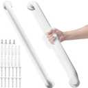 Grab Bars for Shower, Zynuhmo 2 Pack 24 Inch Anti Slip Bathroom Safety Grab Bar 1.25" Diameter Stainless Steel Shower Handrails for Handicap Injury Pregnant Senior Assist Shower Handles(Matte White)