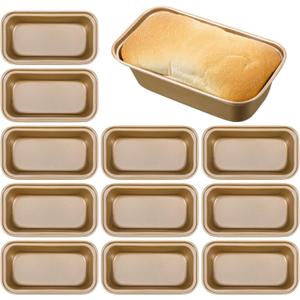 12 Pcs Mini Bread Loaf Pans Nonstick Small Loaf Pans for Baking 6.1 x 3.3 x 2.1 Inches Small Banana Bread Tins Tiny Meatloaf Pan Carbon Steel for Oven and Baking