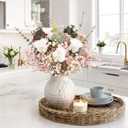 N&T NIETING Baby Breath Flowers Artificial Bulk, 10Pcs Fake Gypsophila Plants Bouquets Flowers Real Touch Faux Babies Breath Arrangement for Home Wedding Party Vase Decoration Fall Pink