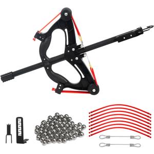 Compound Slingshot That Shoots Steel Balls, Pro Slingshot with Continuous Shooting for Adults, Both Handed Compound Bow Set for Outdoor