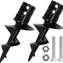 MATINA Dock Pole Auger for Aluminum Dock Pole, Dock Post Auger, Dock Auger for Making Floating Dock Hardware with Stainless Steel Bolts and Nuts for 2" O.D. Tubing Anchor or Dock Post, 2 Pack
