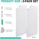 Urinal Partition Pack of 2, 35.4" x 15.8" Wall Mount Urinal Divider