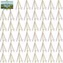 JOVITEC 48 Pack 8 Inch Mini Wood Easel for Painting, Easels Canvas for Art, Crafts, Tripod, Display, Artist Triangle Easels, Tabletop Small Easel Set for Kids and Adults (Wood Color)