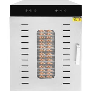 Rotary Food Dehydrator Machine, 20 Trays Stainless Steel, 1370W Dual Fan 360, 24H Adjustable Timer, 86 to 194 Temperature Control, Overheat Protection, Food Dryer for Jerky Fruit