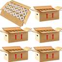 6 Sets Glass Packing Kit with Dividers, 24" x 12" x 11" Glassware Moving Boxes, Kitchen Moving Box with Handle & Bottom Plate, Large Corrugated Boxes with Foam Pouches for Moving Glasses, Wine