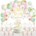 SUNBEAUTY Goose Party Decoration Set, Pink Yellow Bow Goose Baby Shower Decor, Funny Table Centerpiece Gift for 1st Birthday Decorations, Anniversary Decorations, Wedding Party Decor