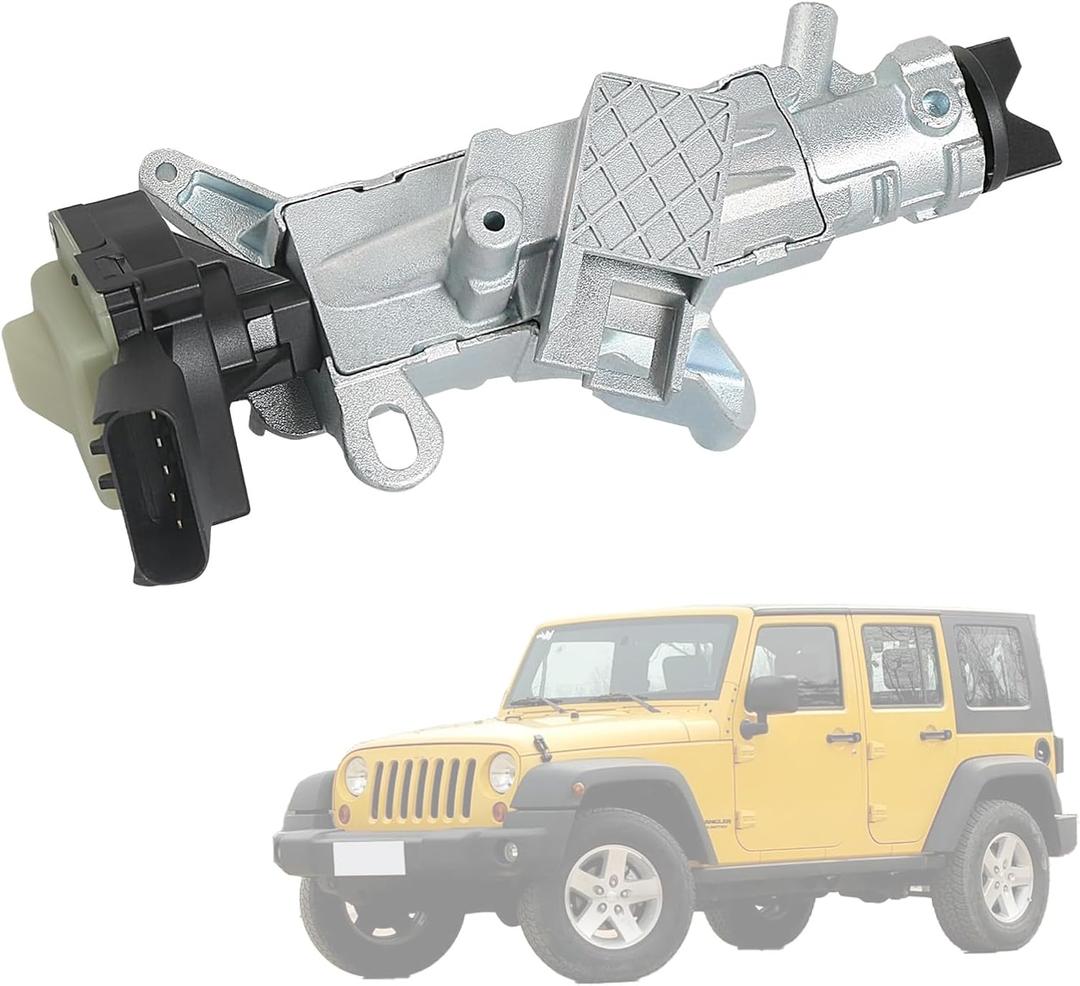 Ignition Lock Cylinder Housing Steering Column Switch Fit for Jeep Liberty Patriot Wrangler Compass, Dodge Caliber Nitro Avenger, Chrysler Pacifica PT Cruiser 200, Replace# 68054822AB 05057297AJ