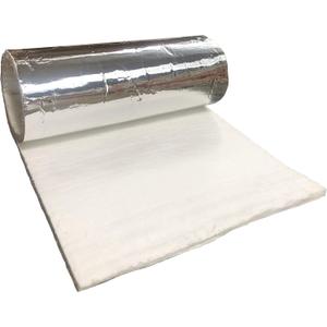CeraTex 3180 Blanket with Aluminum Foil Facing, 8 LB Density, 1/2" x 24" x 60" (5'), 2300F High Temperature Insulation for Kiln Stove Furnace Glass Fusing Pizza Oven