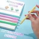 Thenshop 100 Pieces Retractable Black Gel Ink Pens 0.5mm Fine Point Writing Pens Pastel Office Supplies for Writing Journaling Taking Notes School Office