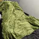 Large Roll-Up Dog Bed, Green Plush Top with Black Bottom