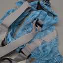 Cinf Cat Bathing Bag(Free Muzzle) Breathable Mesh Anti Scratch Adjustable Cat Grooming Bag for Nail Trimming, Bathing Soft Cat Washing Bag(Light Blue) M