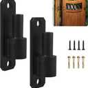 Wall Mount Gate Hinges with 5/8" Hinge Pin, Heavy Duty Gate Hinge with Screws for Farm Gates Wood Fence, Black 2 Pack