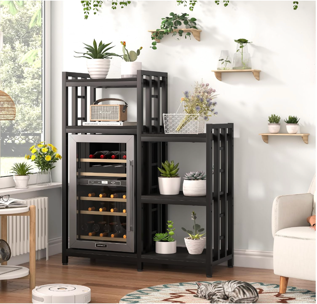Mini Fridge Stand,6-Tier Standing Shelf Units,Heavy-Duty Microwave Stand
