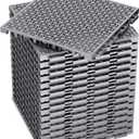 16 PCS Modular Interlocking Cushion Interlocking Floor Tiles with Hole Drainage Tiles Mat 10" x 10" Non Slip Pool Deck Mat Outdoor for Drain Deck Pool Patio Shower Kitchen Balcony(Grey)