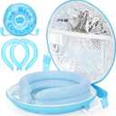 Neck Cooling Tube - Neck Cooler Ice Ring with Insulated Bag for Summer Heat, Reusable Coolers Wraps for Extremely Hot Weather| Wearable Cooling Ice Ring for Outdoor Sports, Workers. 2pack, Blue