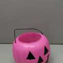 Halloween Pumpkin Jack O Lantern Candy Bucket (Pink)