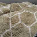 ONASAR 5x7 Area Rugs for Living Room Bedroom, Washable Fluffy Beige and White Shag Rug, Geometric Boho Soft Plush Shaggy Floor Carpet Mat for Nursery Kids Girls Boys Teen Dorm Home Decor Aesthetic (5' x 7' (Rectangular), Beige / White)