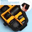 PATIKIL Camera Bag Divider, 4Pcs 5.51"x3.78"x0.55" Shockproof Camera Bag Inserts Separator Pad Protective Lens for Nikon Camera DSLR Protect Bag Organizer Universal Divider Cushion, Black
