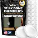 Pack of 3 Vellax Cabinet Door Bumpers 64 Pcs - Clear Self Adhesive Pads, Cabinet Stoppers, Rubber Bumpers for Drawers, Cupboards, Cutting Boards, Glass Tops, Picture Frames, Kitchen Furniture (Hemispherical)