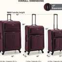 U.S. Traveler Anzio Softside Expandable Luggage with Spinner Wheels, Burgundy, 3-Piece Set (22/26/30)