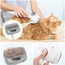 Simple Way Dog Vacuum Grooming Kit for Shedding: Professional Hair Clippers Pet Groomer - Strong Suction Cleaner Deshedding Tool Fur Brush Attachment Trimmer for Home Cat (Pale White)