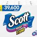 Scott Tissue, 1000 Sheets Per Roll, 36 Piece