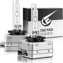 TECTICO 6000K D3S Xenon Hid Headlights Bulbs, 35W Diamand White 85122UB 66240 66040 Replacement Metal Stents Base For 12V car Pack of 2