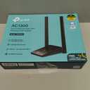 TP-Link USB WiFi Adapter, AC1300Mbps Dual Band 5dBi High Gain Antenna 2.4GHz/ 5GHz Wireless Network Adapter for Desktop PC (Archer T4U Plus)- Supports Windows 11/10, Mac OS 10.9-10.14