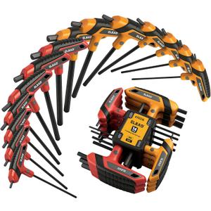 ELEAD 14-Piece T-handle Allen Wrench Set, Metric 2.5mm-10mm & SAE 1/8"-3/8" Portable Hex Key, Long Arm Allen Key Set with Storage Rack for Basic Home Repair and Mechanical Maintenance