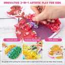 Poke Art Kits for Girls, Arts and Crafts for Kids 4-8, DIY Creative Activity Toys, Birthday Gifts for Girls 4 5 6 7 8 9 10 (red)