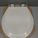 Bemis 500EC Durable Wood Toilet Seat with Easy Clean Hinges, Made in USA, Round, Biscuit