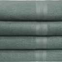 BOUTIQUO Premium Cotton 4 Pack Bath Towel Set - 100% Pure Cotton - 4 Bath Towels 27x54 - Ideal for Everyday use - Ultra Soft & Highly Absorbent - Jade