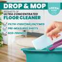 Uncle Todd's Ultra Concentrated Floor Cleaner For Mopping: 60 Natural, 100% Dissolvable Sheets for Mopping  Hardwood & Wood Floor Cleaner with Filth-Fighting Enzymes, Plastic-Free Packaging