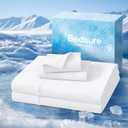 Bedsure Cooling Sheets Full Size, Cooling Bed Sheets for Hot Sleepers, Chill Cool Sheet, Deep Pocket Up to 18 Inches, Soft & Breathable Queen Sheet Set, 4 Pieces, White