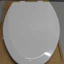 Bemis 1500TTT Durable Wood Toilet Seat, Secure Hinges Stay Tight, Made in USA, Elongated, White