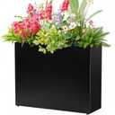 VGMiu Metal Planter Box 38.2''L x 13''W x 30''H Rectangle Planters for Outdoor Plants Large Black Rectangular Planter with Felt Bag & Drainage Holes for Indoor or Outdoor Flower Garden Porch Patio