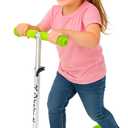 Kids Kick Scooter, LED Lighted Wheels and 3 Adjustable Height Handlebars, Lean-to-Steer & Widen Anti-Slip Deck, 3 Wheel Scooter for Boys & Girls Ages 3-6 and up to 85 Lbs (Green)