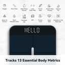 Wyze Smart Scale X - Digital Bathroom Scale for Body Weight, BMI, Body Fat, Muscle Mass, Heart Rate Monitor | Sync with Health Apps | for People, Baby & Pet, 400 lbs (Black)