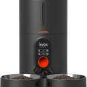 WOPET Automatic Cat Feeders 2 Cats-Timed Cat Feeder with Stainless Steel Bowl, Programmable 1-6 Meals Control, Dual Power Supply Auto Pet Feeder for Cats and Dogs